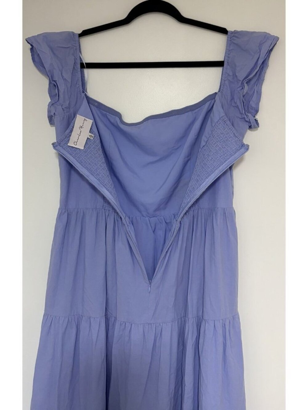 Charles Henry Women’s Blue Off The Shoulder Ruffle Midi Dress Size XL - Picture 4 of 10